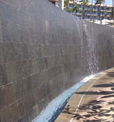 stone waterfall wall