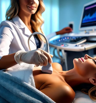 Exame Ecocardiograma em consultório cardiologico em Foz do Iguaçu