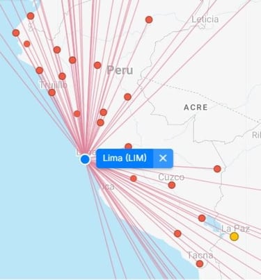 Flights from Lima to around Peru