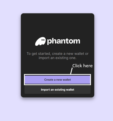Solana Phantom Wallet create a new wallet