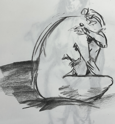 Female figure 1, Charcoal, 2024