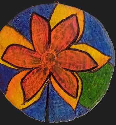 Aspen Flower (wood, oil) Kylee Nicole
