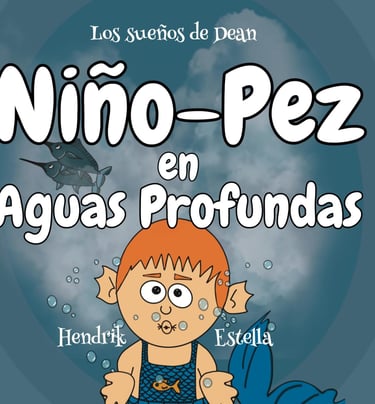 fish boy underwater book for kids in Spanish