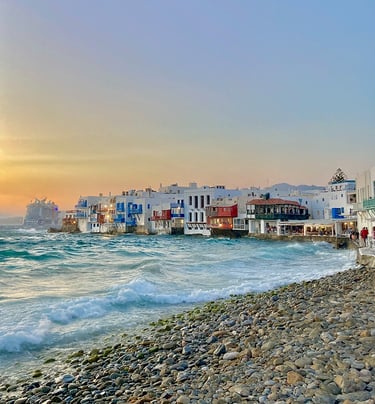 Le petit quartier de Little Venice à Mykonos