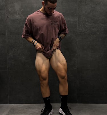 a man with a very big assorted body