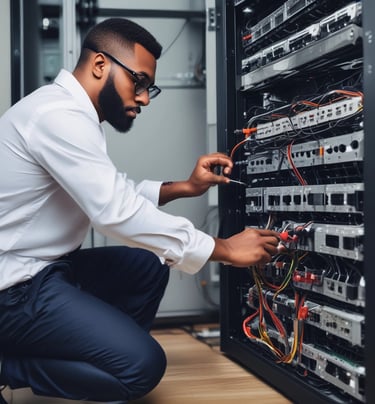 turned on gray laptop computer