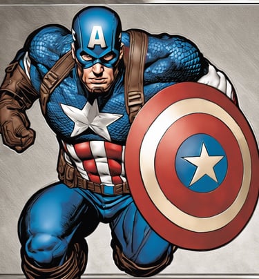 captain america holding a shield