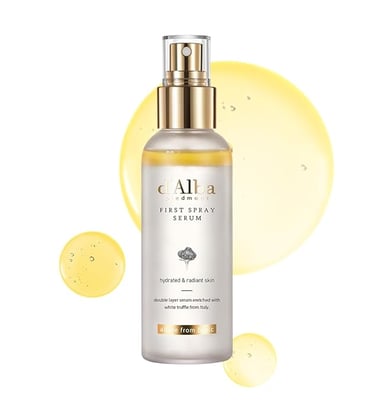 a bottle of an anti - aging product with a yellow and white background