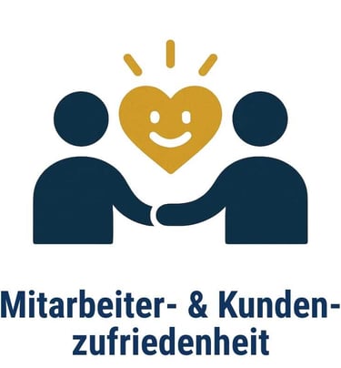 Symbol Mitarbeiter- und Kundenzufriedenheit