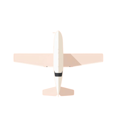 White plane illustration icon