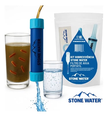 Kit Sobrevivência Filtro De Água Portátil - Stone Water