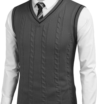 sleeveless knitted pullover vest