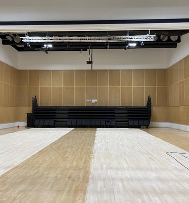 Whitley Bay HighSchool Refurbished Main hall 365m2 Sanding and Sealing