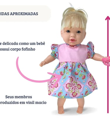 Boneca Super Toys Totsy Fala 113 frases