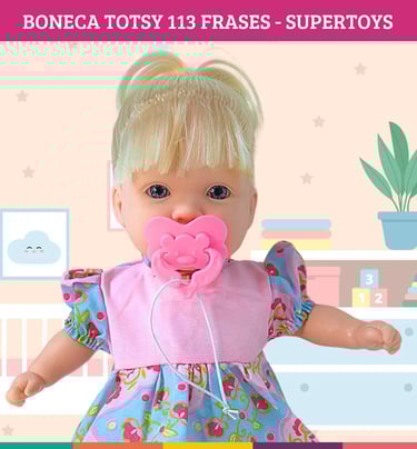 Boneca Super Toys Totsy Fala 113 frases