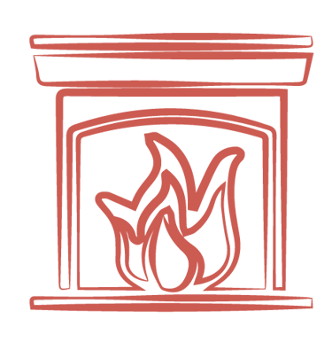 Une cheminée fermée avec insert