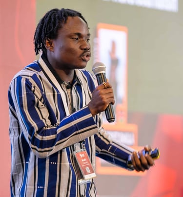 Kofi Dotse speaking at Africa Media Festival in Nairobi