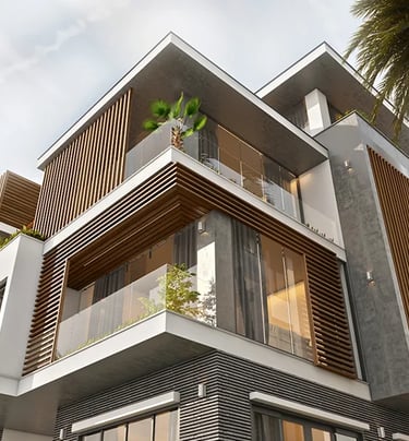 Interior exterior wooden louvers used as stylish makeover