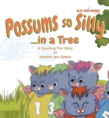 cover possums so silly in a tree counting opossums 1 to 5