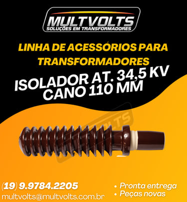 Isolador AT 34,5 KV 110 mm