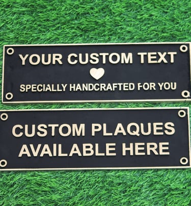 two signs with a heart shaped sign on them