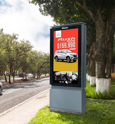 ona backlight para publicidad iluminada, ideal para mostrar gráficos brillantes.