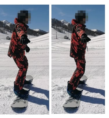 Correzione posizione frontside in snowboard