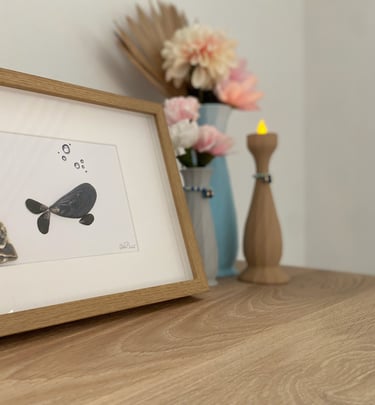 shadowbox schelpenkunst walvis bello beach door mirjam millenaar