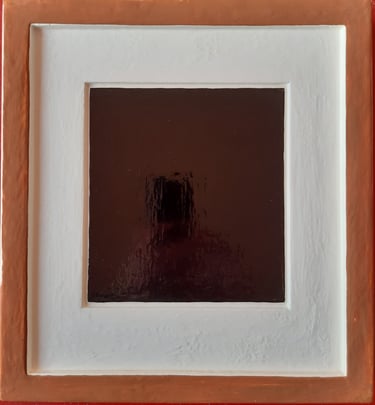 McCollum, colata di gesso dipinto 30x35 cm