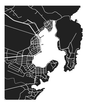 MAPA BLANCO Y NEGRO DE PORTOCOLOM