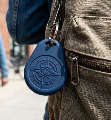 etiqueta emborrachada em uma mochila