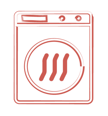 Sèche linge à disposition pour les longs séjours