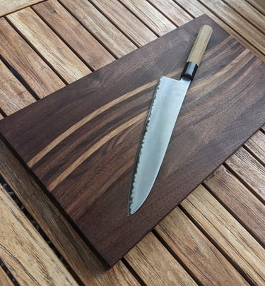 unique bent wood wave walnut edge grain cutting board