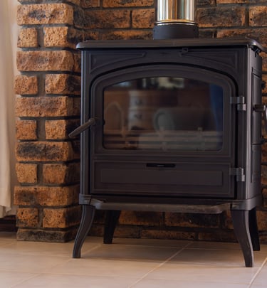 Cozy Fireplace at White Shark Guest House Gansbaai