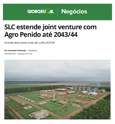 globo rural anuncio SLC Agro Penido