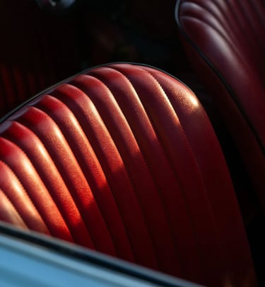 A detailed interior shot of a 1974 Fiat 595SS Abarth