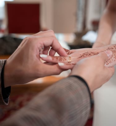 Mise de la bague au doigt