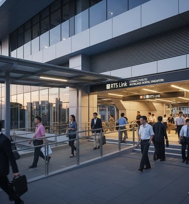 RTS Link connect Bukit Chagar in Johor Bahru to Woodlands North in Singapore