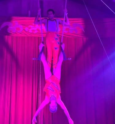 Tânia e Gustavo no Aerial Celebration Experience