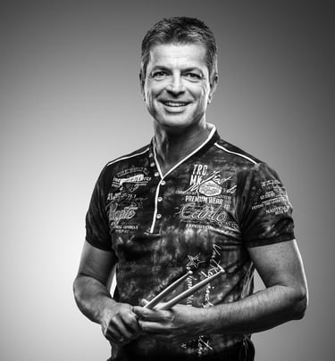 Drummer Sideman Substitute Noel Geide Portrait