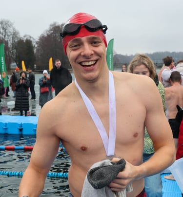 enduranceID brand, Ignas finished his ice water race and hit his PB in 25m freestyle
