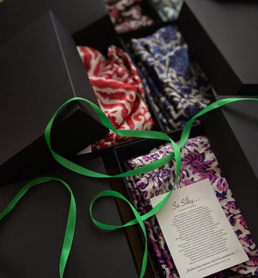 gift ideas packaging silk robe