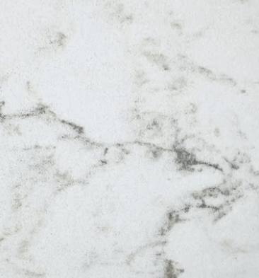 plancha, superficie o cubierta de cuarzo blanco con vetas verdes claro
