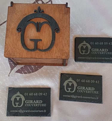 carte de visite en ardoise