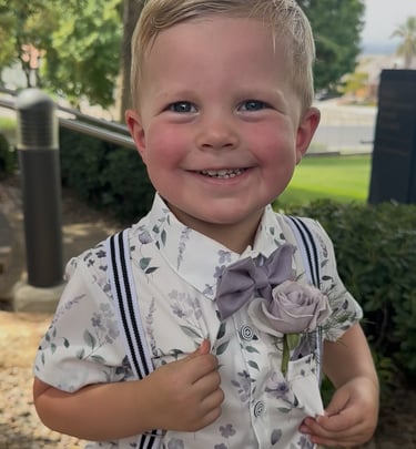 young son of Kody Daffer, attending a wedding in Nampa, Idaho