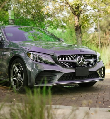 Side shot of E350 with Maxxis tyres at our trusted Lagos tyre shop