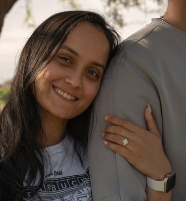 woman happy with the proposal