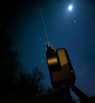 Lunette Seestar S50 équipé d'un laser vert d'astronomie