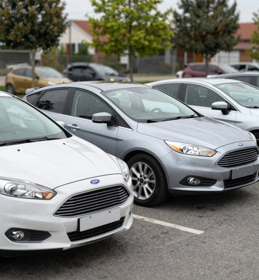 A gig driver smiling as they deliver food from a local restaurant using a familiadrive rental car.
