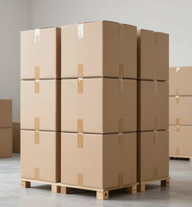Packed boxes for safe relocation services